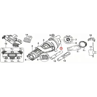 Блок мотора з акумулятором Kokido для пилососа Voltera 56