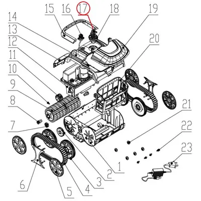 Ковпачок кнопки увімкнення до пилососа Wybotics WY200 (№1 S.WY200 Pro.10.001)