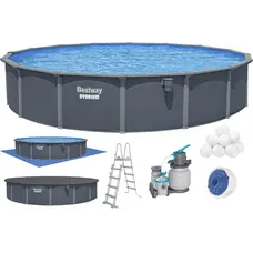 Збірний басейн Bestway Hydrium 561RP (732х132 см) з пісочним фільтром, драбиною та тентом
