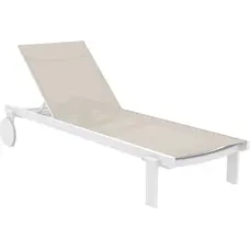 Шезлонг Aquajoy Casablanca, білий із сіро-коричневим