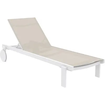 Шезлонг Aquajoy Casablanca, білий із сіро-коричневим