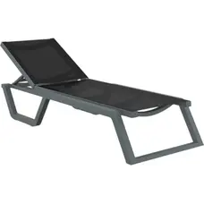 Шезлонг Aquajoy Rio PRO, темно-сірий із чорним
