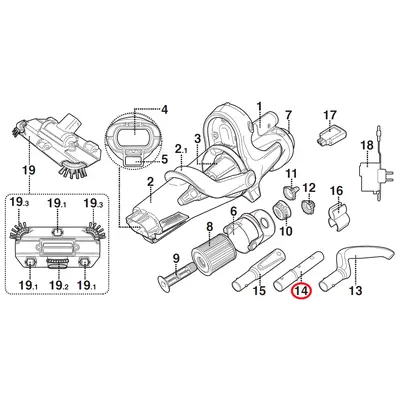 Ручка-конектор Kokido для пилососа Voltera EV60
