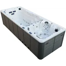 Плавальний СПА-басейн Aquajoy Equilibrium (580х220х150 см), Сріблясто-білий мармур