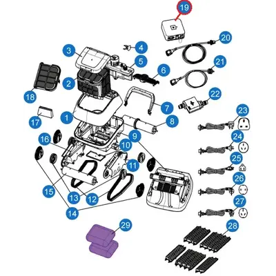 Блок живлення до робота-пилососа Aquaviva 7320 Black Pearl
