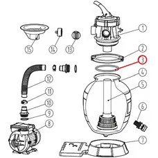 Ущільнювальне кільце бочки фільтра Aquaviva Lagoon, (208001209)