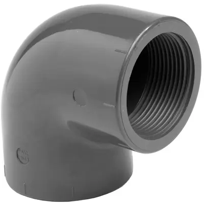 Коліно ПВХ Effast RERGOE050F 90° з внутрішньою різьбою, d1-1/2"