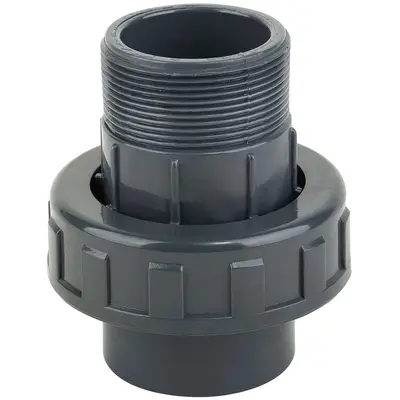 Муфта ПВХ Kripsol EHM30 63.C розбірна, із зовнішньою різьбою d63х2"