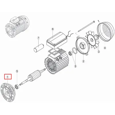 Кришка передня (фланець) насоса Kripsol NK-RMOT0001.00R MEC 63