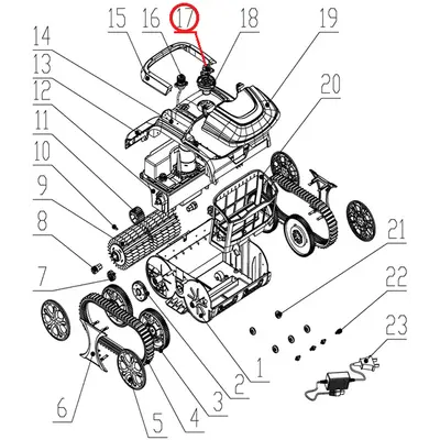 Комплект кнопок до пилососа Wybotics WY200, (Button kit №17/WY200)