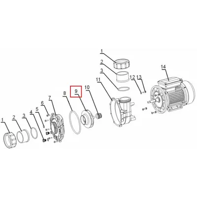Крильчатка насоса Aquaviva WP300LP300