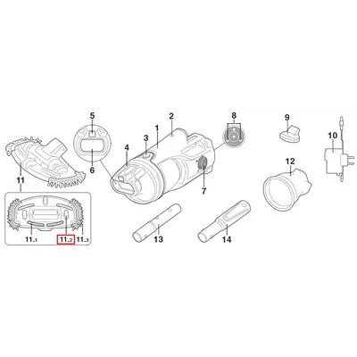Набір із 3 коліс Kokido для пилососа Telsa EV30 (EV30-ASM07/GRY)