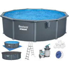 Збірний басейн Bestway Hydrium 561CU (488х132 см) з пісочним фільтром, драбиною та тентом