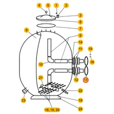 Фланець 110 мм для фільтра Aquaviva AP 1400-1600 мм