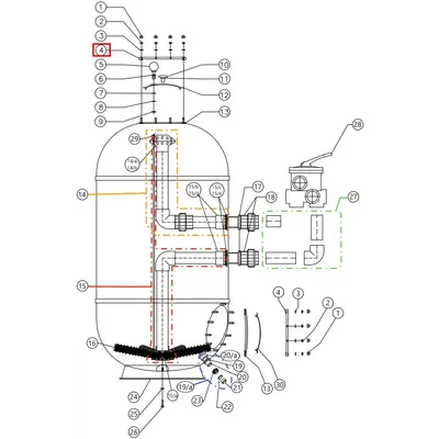 Фланець кришки для фільтрів CAPRI-HP (35012525)