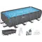 Каркасний басейн Bestway Grey 561KA (549х274х132 см) з пісочним фільтром, тентом та драбиною