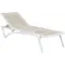 Шезлонг Aquajoy Pacific, білий із сіро-коричневим