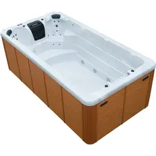 Плавальний СПА-басейн Aquajoy Wave (430х225х150 см), Сріблясто-білий мармур