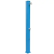 Душ сонячний Aquaviva Big Jolly алюмінієвий з мийкою для ніг, блакитний A320/5012, 35 л