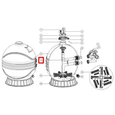 Дюзова коробка в комплекті з трубою для Emaux MFS20 89012602