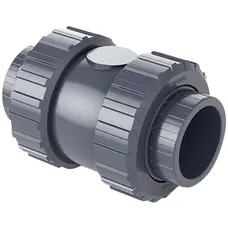 Зворотний клапан ПВХ Hidroten 1016007 пружинний, з ущільненням EPDM, d75 мм