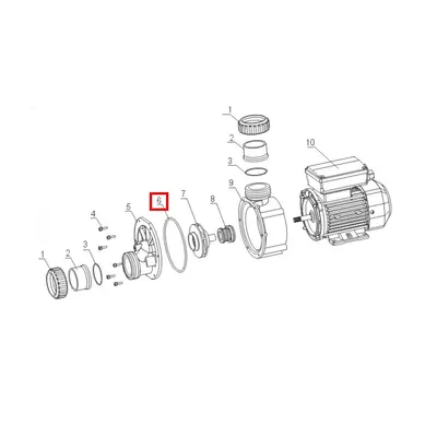 Ущільнювальне кільце корпуса для насоса Aquaviva JA O-ring №6