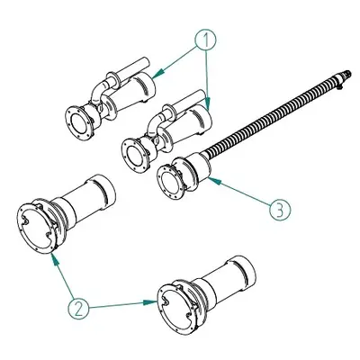 Закладні деталі Fitstar 8250051 для протитечії Double-Jet, 240 мм, для морської води