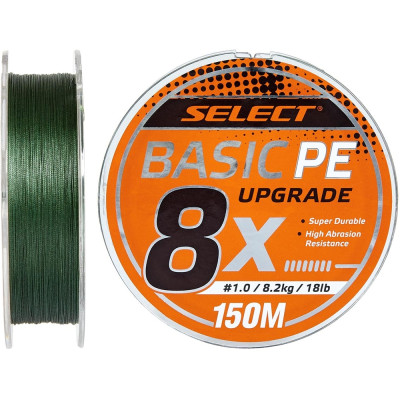 Шнур Select Basic PE 8x 150m (темн-зел.) #0.6/0.10mm 12lb/5.5kg