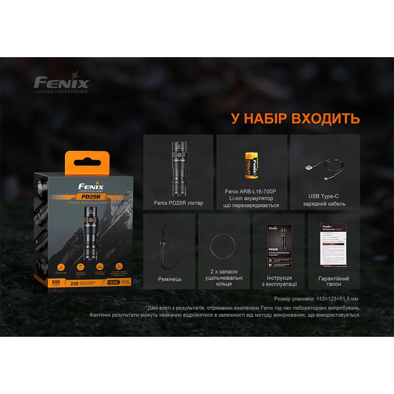 Ліхтар ручний Fenix PD25R Ліхтар ручний Fenix PD25R