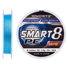 Шнур Favorite Smart PE 8x 150м (sky blue) #2.0/0.242mm 25lb/13.8kg