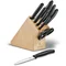 Набор кухонный Victorinox SwissClassic Cutlery Block 9шт с черн. ручкой с подст. (6 ножей, точило, вилка, ножни