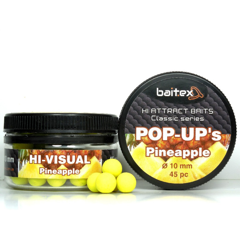 Бойли Baitex Pop-Ups Pineapple 10 мм (45 шт)