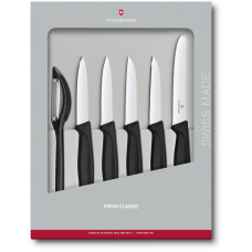 Набор кухонный Victorinox SwissClassic Paring Set 6шт с черн. ручкой (5 ножей, овощечистка) (GB)