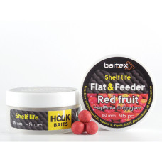 Бойли Baitex варені Flat & Feeder Red Fruit 10 мм (45 шт)