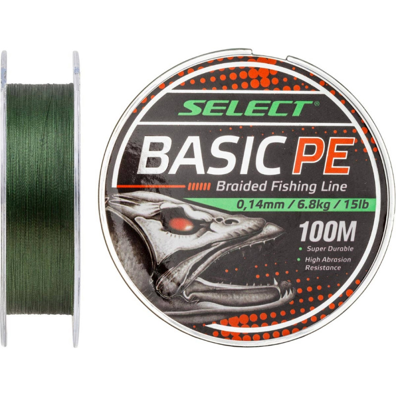 Шнур Select Basic PE 150m (темн-зел.) 0.08mm 8lb/4kg