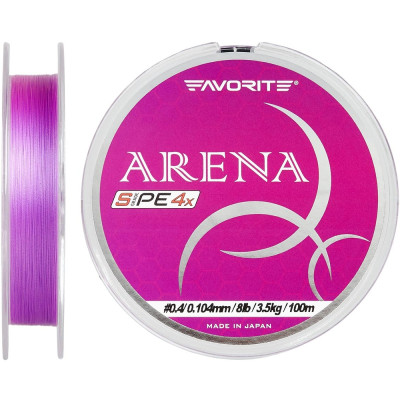 Шнур Favorite Arena PE 4x 150m (purple) #0.4/0.104mm 8lb/3.5kg