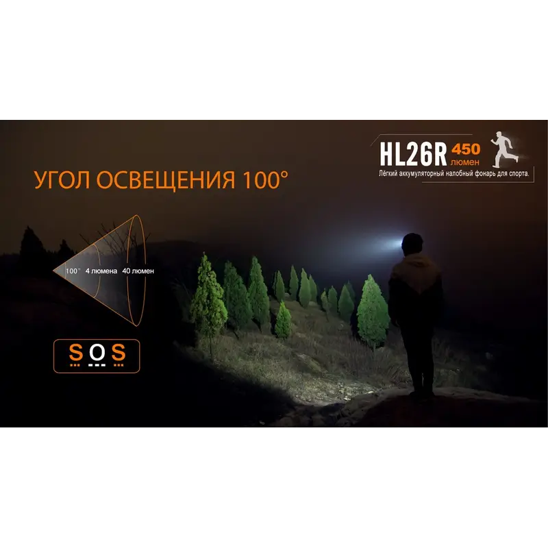 Ліхтар налобний Fenix HL26R чорний Ліхтар налобний Fenix HL26R чорний