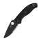 Ніж складний Spyderco Tenacious Black Blade FRN, напівсерейтор (C122PSBBK)