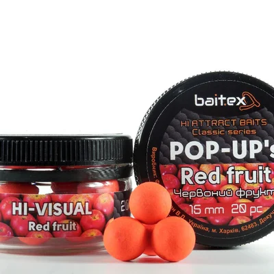Бойли Baitex Pop-Ups Red Fruit 15мм (20шт)