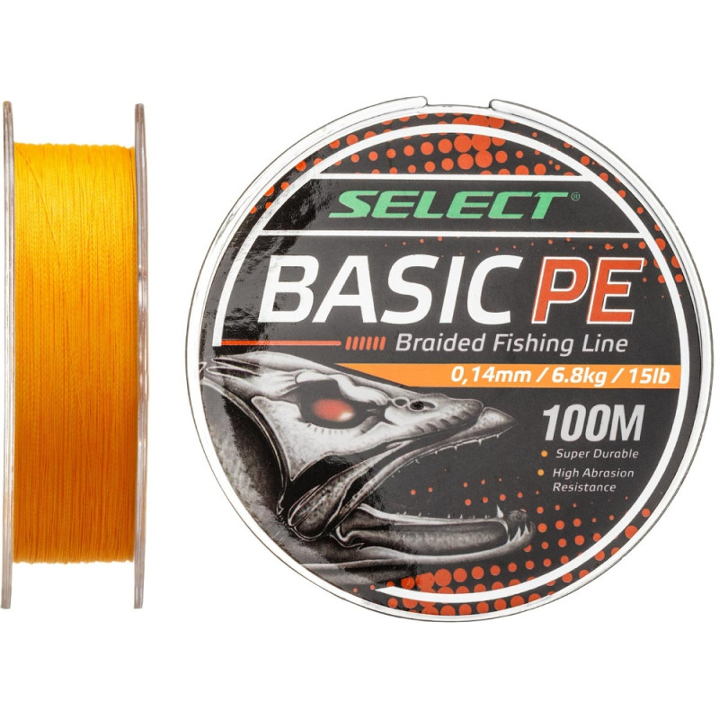 Шнур Select Basic PE 150m (помаранчовий) 0.16mm 18lb/8.3kg