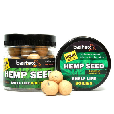 Бойли Baitex варені Classic Fluo Hemp Seed 14 мм (50 шт)