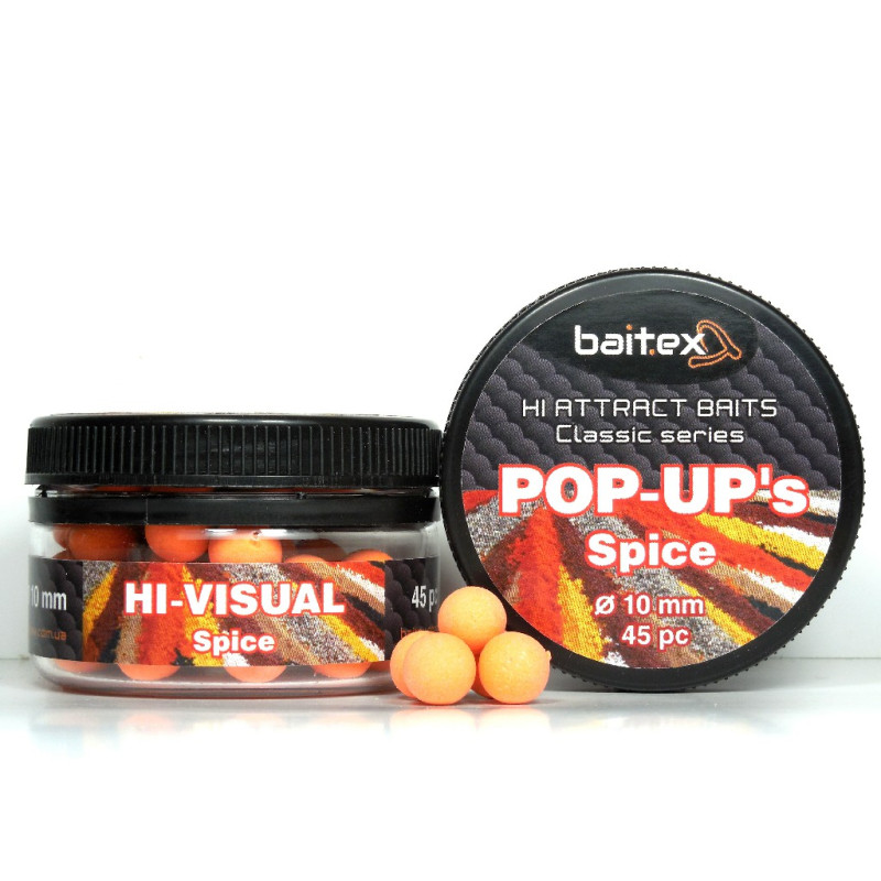 Бойли Baitex Pop-Ups Spice 10 мм (45 шт)