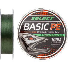 Шнур Select Basic PE 100m (темн-зел.) 0.18mm 22lb/9.9kg