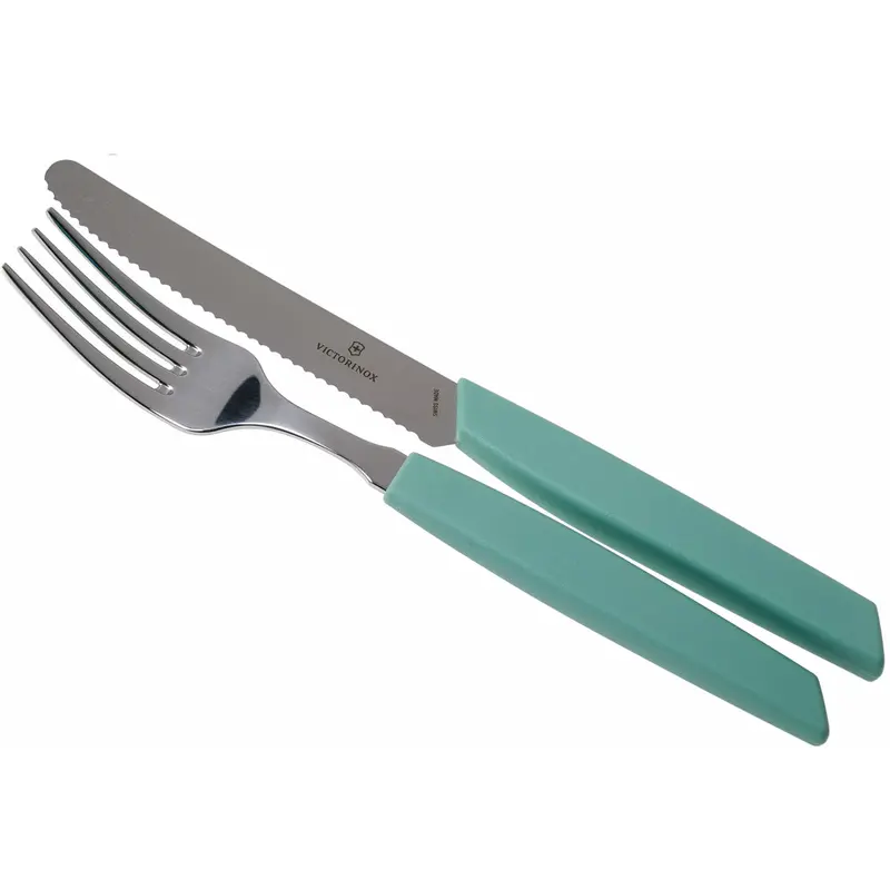 Набор кухонный Swiss Modern Table Set 12шт с мятн. ручкой (6 ножей tomato, 6 вилок) Набор кухонный Swiss Modern Table Set 12шт с мятн. ручкой (6 ножей tomato, 6 вилок)