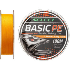 Шнур Select Basic PE 100m (помаранчовий) 0.08mm 8lb/4kg