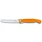 Кухонный нож Victorinox SwissClassic Foldable Paring 11см закругл.нос, волн. с оранж. ручкой (блистер)