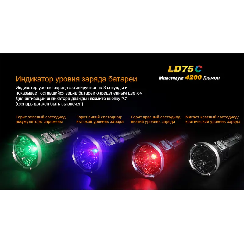 Ліхтар ручний Fenix LD75C Ліхтар ручний Fenix LD75C