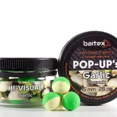 Бойли Baitex Pop-Ups Garlic 15мм (20шт)