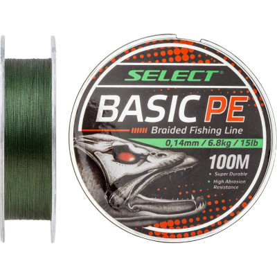 Шнур Select Basic PE 150m (темн-зел.) 0.10mm 10lb/4.8kg