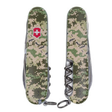 Ніж Huntsman Army 91мм/15функ /Піксель з черв. лого